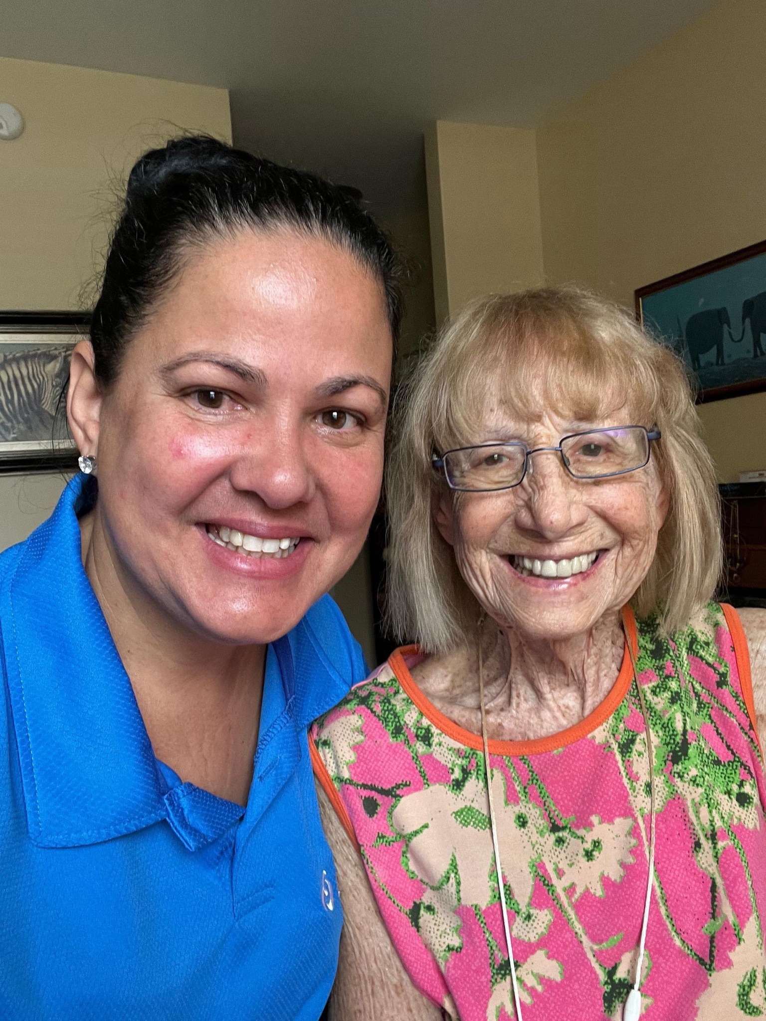 Luvarel caregiver spending time with a client